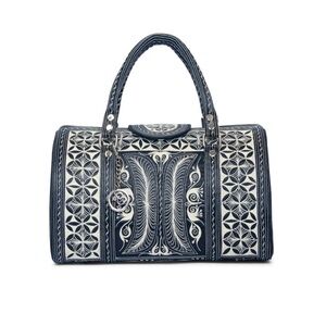 Chic Grey and Cream Satchel. Mini Weekend thru Banda Bags